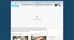 Desktop Screenshot of madhadentalcollege.com